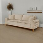 Sofá Fixo 2 Lugares Luxo 160 Cm Orfeu Bege