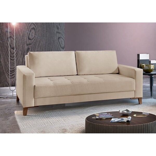 Sofá Fixo 2 Lugares Luxo 160 Cm Orion Bege