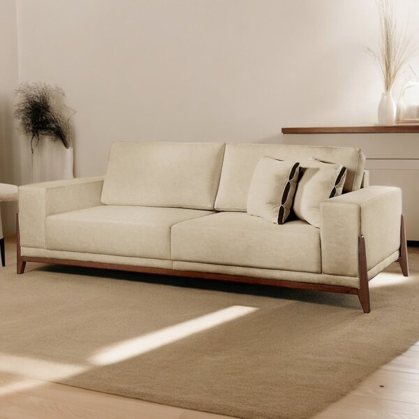 Sofá Fixo 2 Lugares Luxo 170 Cm Magnus Bege