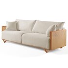 Sofá Fixo 2 Lugares Luxo 170cm Arthur Bege Claro
