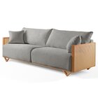 Sofá Fixo 2 Lugares Luxo 170cm Arthur Cinza