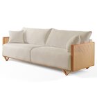 Sofá Fixo 2 Lugares Luxo 170cm Arthur Off White