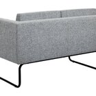 Sofá Fixo 2 Lugares Para Sala De Estar Cinza