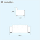 Sofá Fixo 2 Lugares Veludo Exclusive 1,65m Moveis Mix