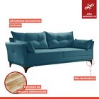 Sofá Fixo 3 Lugares Com 2 Almofadas Verona Espresso Móveis  A