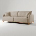 Sofá Fixo 3 Lugares Luxo 180cm Camila Bege