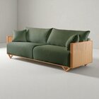 Sofá Fixo 3 Lugares Luxo 190cm Arthur Verde