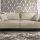 Sofá Fixo 3 Lugares Luxo 200 Cm Argos Bege Claro