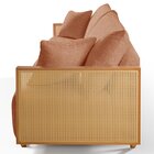 Sofá Fixo 3 Lugares Luxo 210cm Arthur Terracota