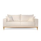 Sofá Fixo 3 Lugares Luxo 220 Cm Argos Bege Claro