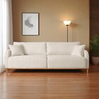 Sofá Fixo 3 Lugares Luxo 220cm Camila Off White