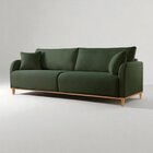 Sofá Fixo 3 Lugares Luxo 220cm Camila Verde