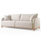 Sofá Fixo 4 Lugares Luxo 2,40m Camila Bege Claro