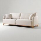 Sofá Fixo 4 Lugares Luxo 2,40m Camila Bege Claro