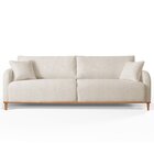 Sofá Fixo 4 Lugares Luxo 2,40m Camila Bege Claro