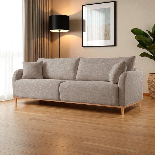 Sofá Fixo 4 Lugares Luxo 2,40m Camila Cappuccino