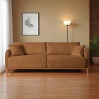 Sofá Fixo 4 Lugares Luxo 2,40m Camila Caramelo