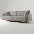 Sofá Fixo 4 Lugares Luxo 2,40m Camila Cinza