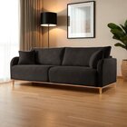 Sofá Fixo 4 Lugares Luxo 2,40m Camila Preto