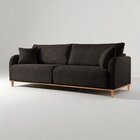 Sofá Fixo 4 Lugares Luxo 2,40m Camila Preto