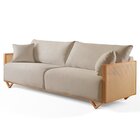 Sofá Fixo 4 Lugares Luxo 2,90m Arthur Bege