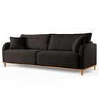 Sofá Fixo 4 Lugares Luxo 280cm Camila Preto