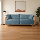 Sofá Fixo 4 Lugares Luxo 290cm Arthur Azul