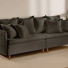 Sofá Fixo Atlas 3 Lugares Luxo 1,80 M Chumbo