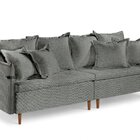 Sofá Fixo Atlas 3 Lugares Luxo 2,00 M Cinza