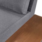 Sofá Fixo Com Chaise Milão Grafite 2,88cm Pés Madeira