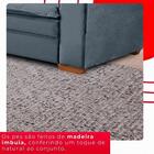 Sofá Fixo De 3 Lugares Unique 2,10m - Tudo De Móveis Cinza