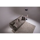 Sofá Fixo Gales 2,10m Tecido Veludo Pés Imbuia Marrom