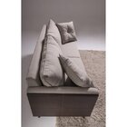 Sofá Fixo Gales 2,10m Tecido Veludo Pés Natural Bege/marrom