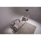 Sofá Fixo Gales 2,10m Tecido Veludo Pés Natural Bege/marrom