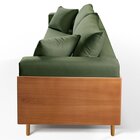 Sofá Fixo Heitor 3 Lugares Luxo Pé De Madeira 1,80m Castellar