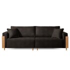 Sofá Fixo Heitor 3 Lugares Luxo Pé De Madeira 1,80m Castellar