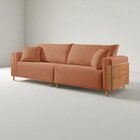 Sofá Fixo Heitor 3 Lugares Luxo Pé De Madeira 1,80m Castellar