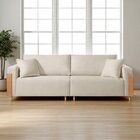 Sofá Fixo Heitor 3 Lugares Luxo Pé De Madeira 2,0m Castellar