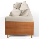 Sofá Fixo Heitor 3 Lugares Luxo Pé De Madeira 2,0m Castellar