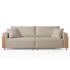 Sofá Fixo Heitor 3 Lugares Luxo Pé De Madeira 2,0m Castellar