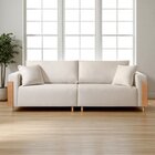 Sofá Fixo Heitor 3 Lugares Luxo Pé De Madeira 2,20m Castellar