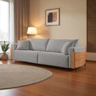 Sofá Fixo Heitor 3 Lugares Luxo Pé De Metal 1,80m Castellar M