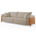 Sofá Fixo Heitor 3 Lugares Luxo Pé De Metal 2,0m Castellar Mó