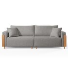 Sofá Fixo Heitor 4 Lugares Luxo Pé De Madeira 2,60m Castellar