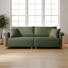 Sofá Fixo Heitor 4 Lugares Luxo Pé De Madeira 2,60m Castellar