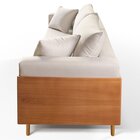 Sofá Fixo Heitor 4 Lugares Luxo Pé De Madeira 2,80m Castellar