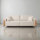 Sofá Fixo Heitor 4 Lugares Luxo Pé De Metal 2,40m Castellar M