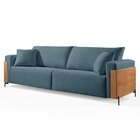 Sofá Fixo Heitor 4 Lugares Luxo Pé De Metal 2,40m Castellar M