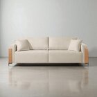 Sofá Fixo Heitor 4 Lugares Luxo Pé De Metal 2,40m Castellar M