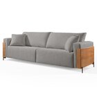 Sofá Fixo Heitor 4 Lugares Luxo Pé De Metal 2,60m Castellar M